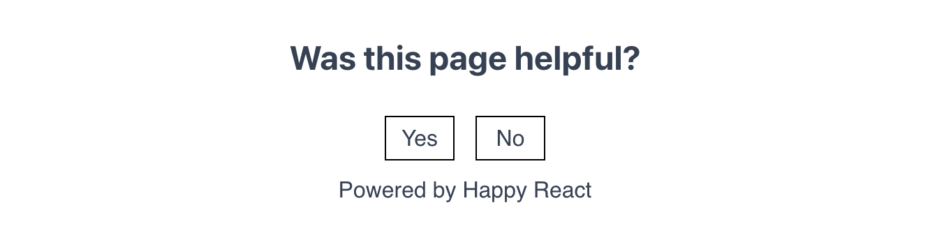 HappyReact widget setup with our custom styling